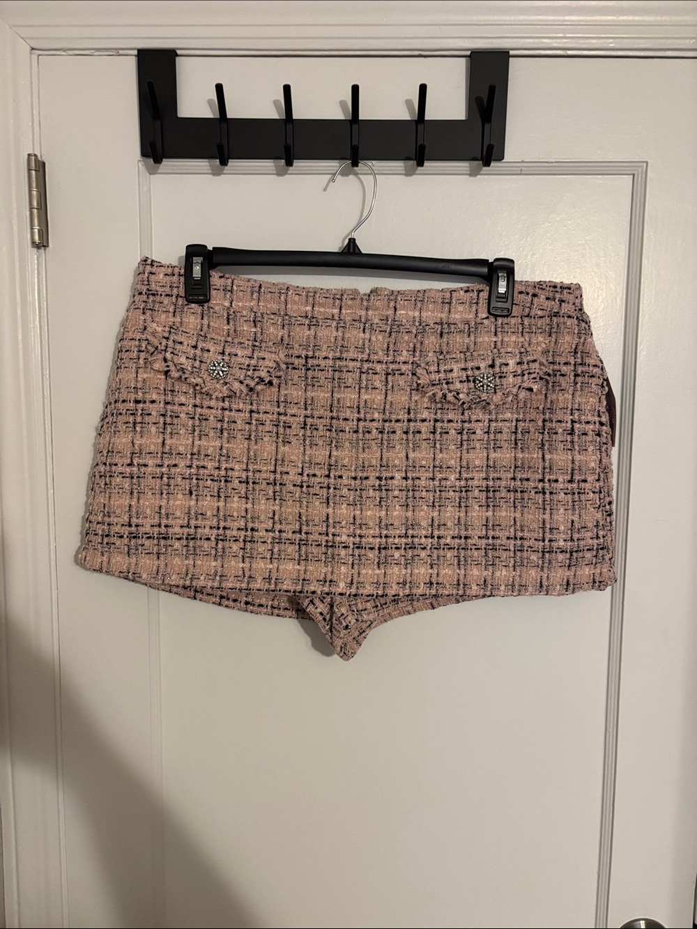 wild fable Pink Plaid Tweed Skort Shorts